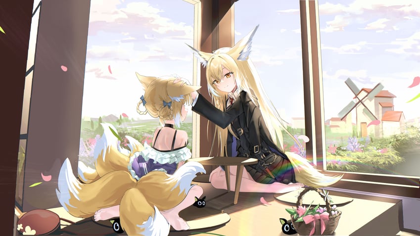 suzuran, vulpisfoglia, and heixiu (arknights and 1 more) drawn by weeyi_33929439