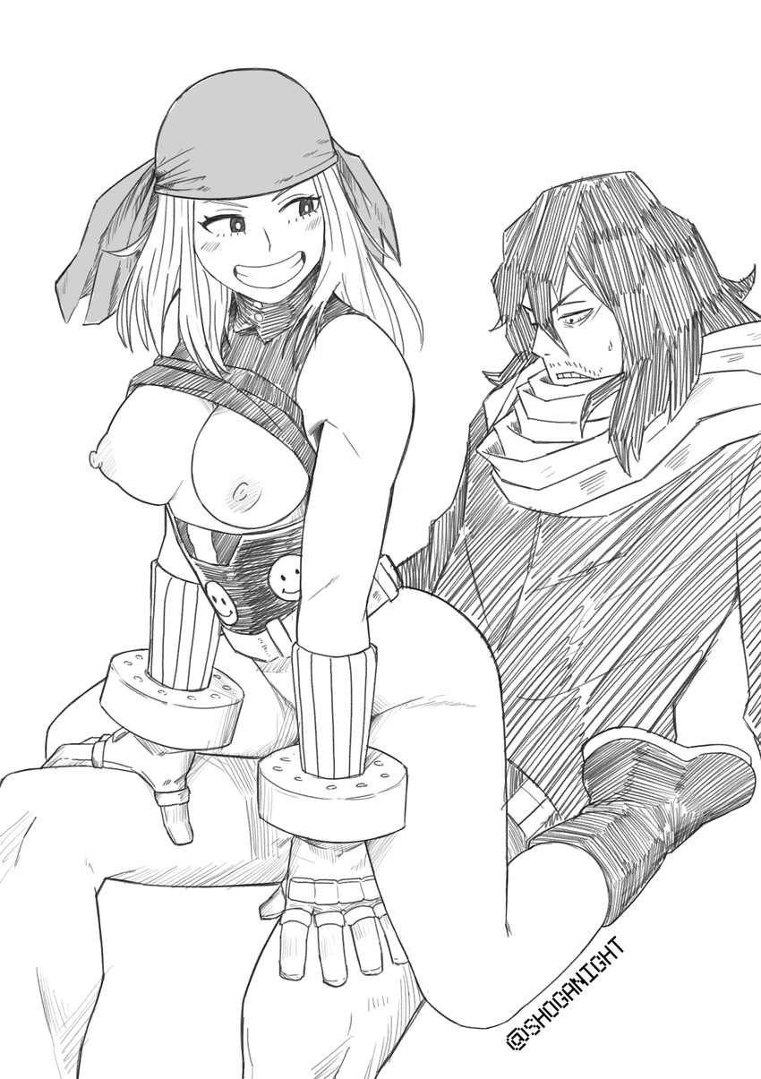 aizawa shota and ms. joke (boku no hero academia) drawn by shoganight