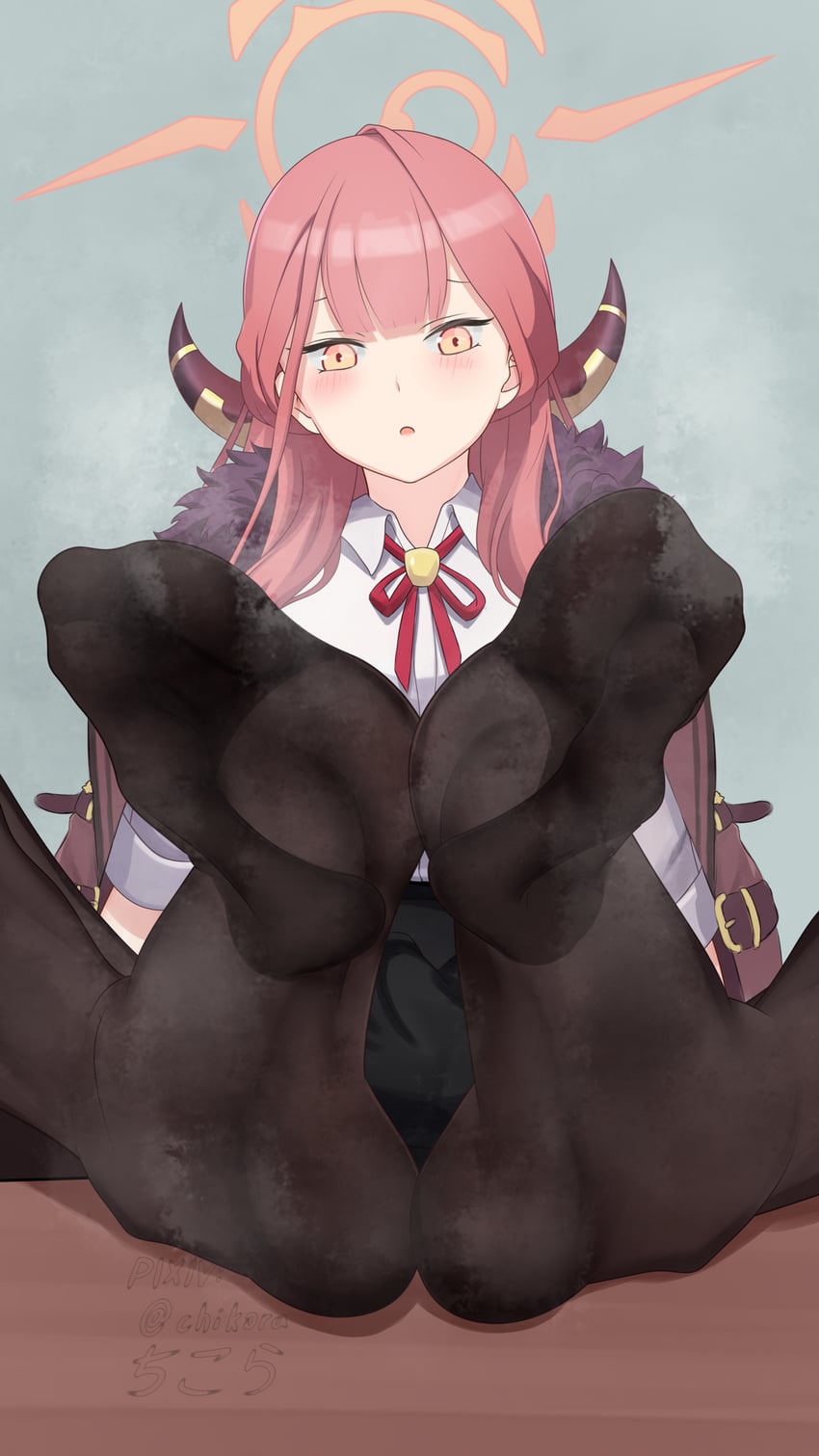 aru (blue archive) drawn by chikora