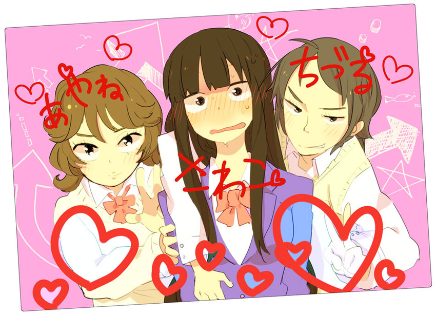 kuronuma sawako, yano ayane, and yoshida chizuru (kimi ni todoke) drawn by rawan