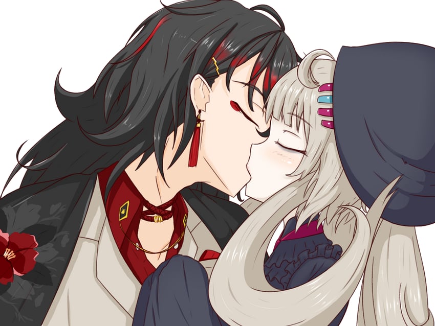 vox akuma and reimu endou (nijisanji and 1 more) drawn by kisaragi_1go