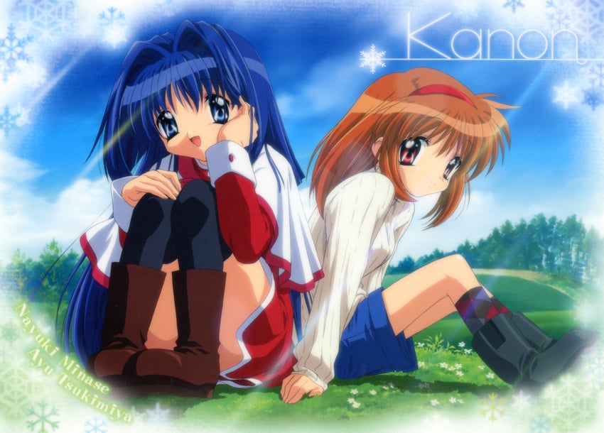 tsukimiya ayu and minase nayuki (kanon and 1 more) drawn by ikeda_kazumi