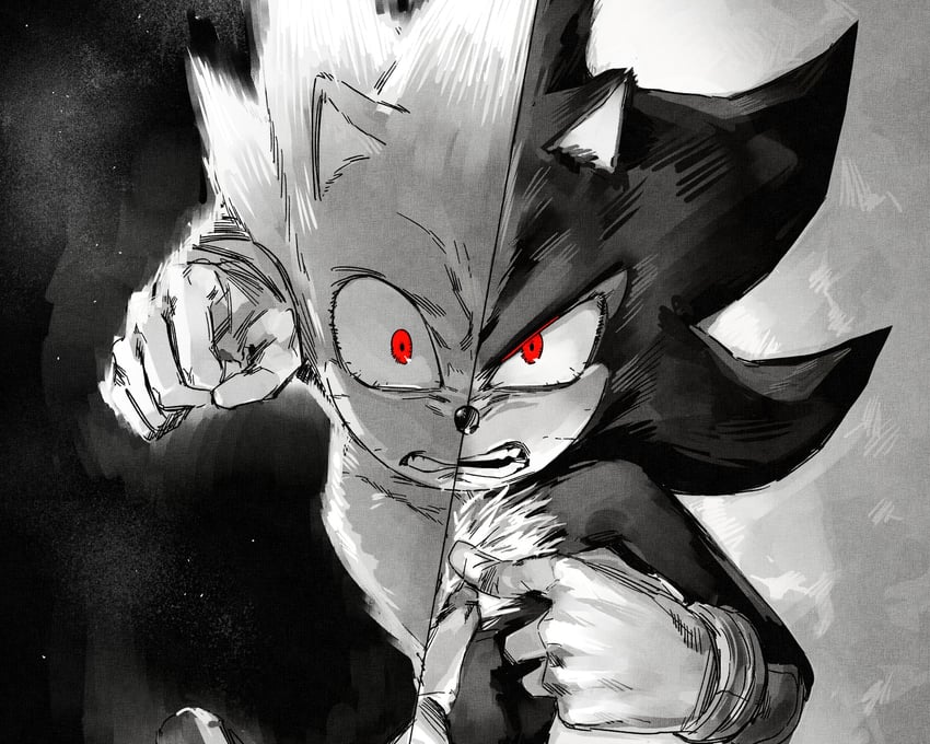 sonic the hedgehog, shadow the hedgehog, and super sonic (sonic and 1 more) drawn by diamondx1704