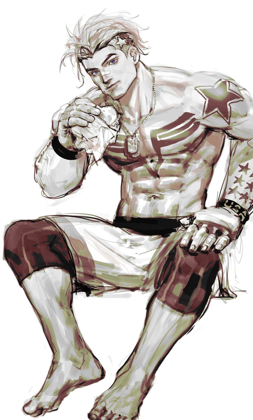 luke sullivan (street fighter and 1 more) drawn by aaazik_bamf