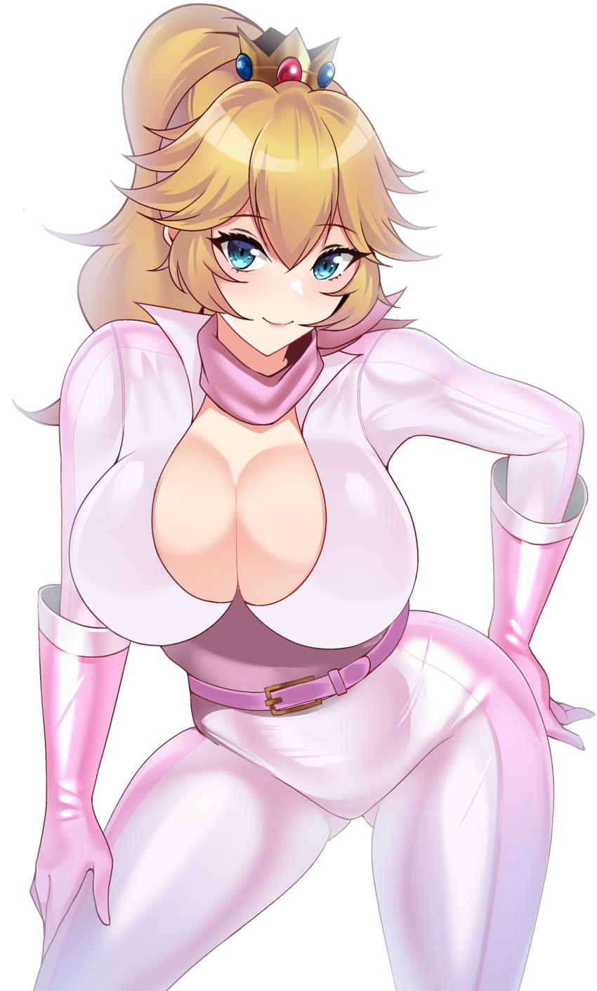 princess peach and biker peach (mario and 2 more) drawn by volyz