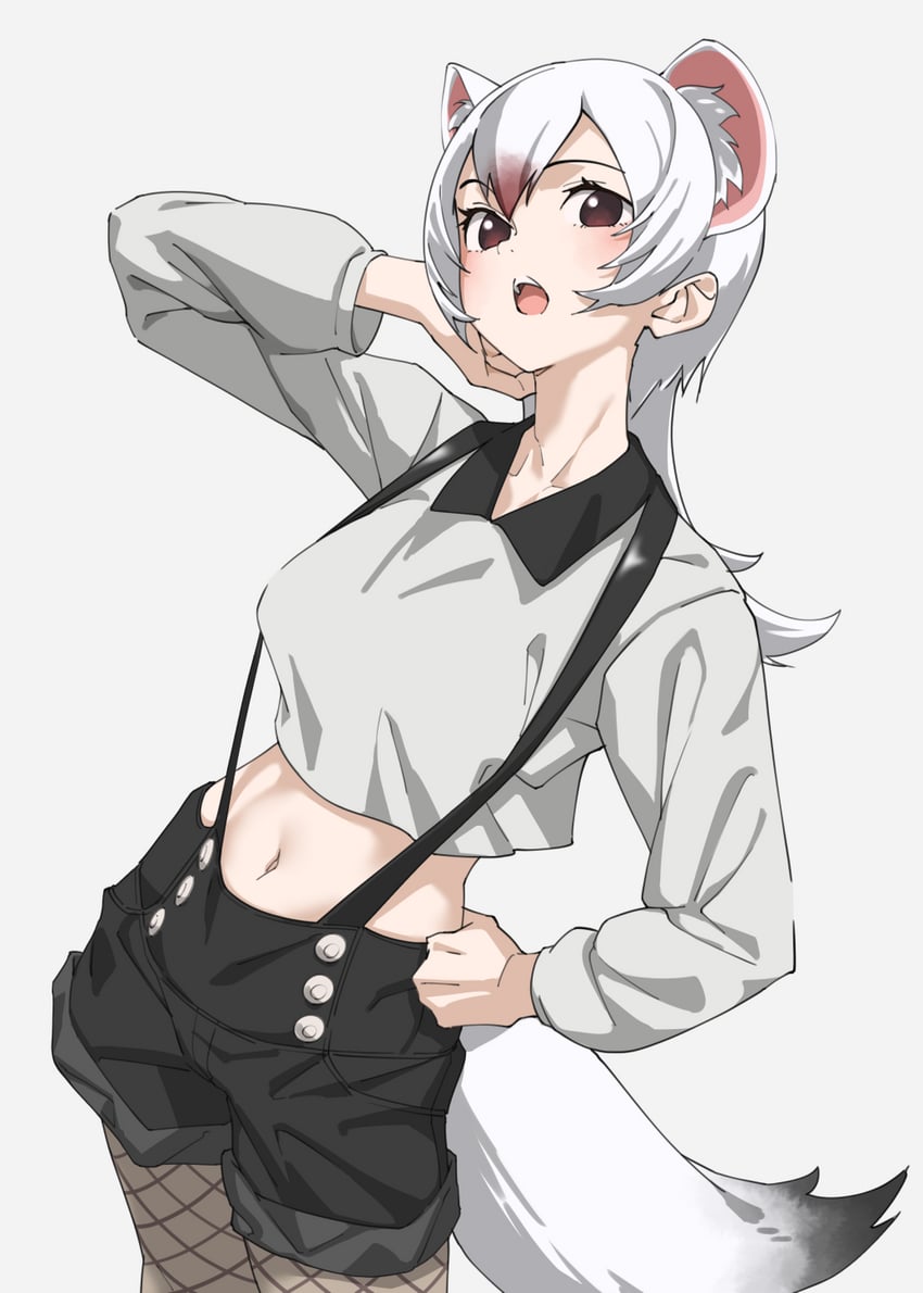 stoat (kemono friends and 1 more) drawn by tanabe_(fueisei)