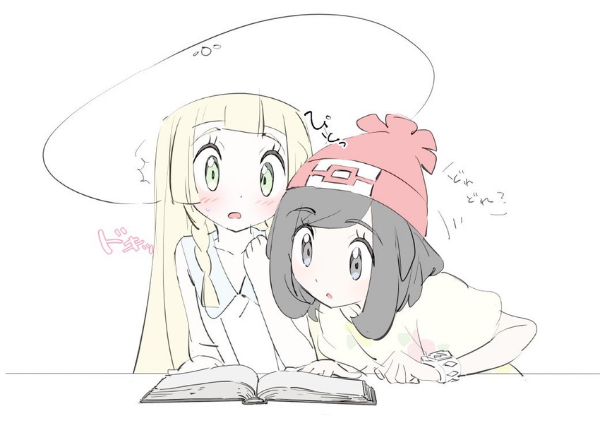 lillie and selene (pokemon and 1 more) drawn by nonobuki