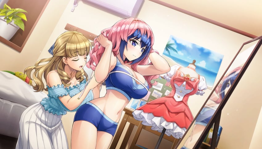 tojou michiru and ayato utae (dolphin wave) drawn by ootomo_takuji