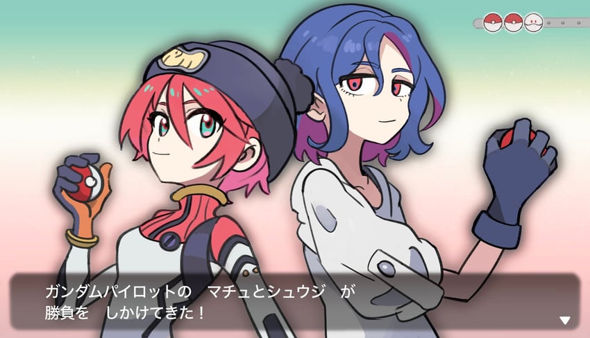 amate yuzuriha, haro, and shuji ito (pokemon and 2 more) drawn by juneliu927