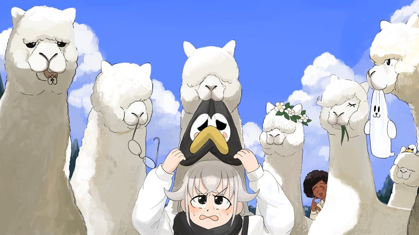 penguin keeper and rabbit keeper (zookeepers) drawn by diva_(hyxpk)