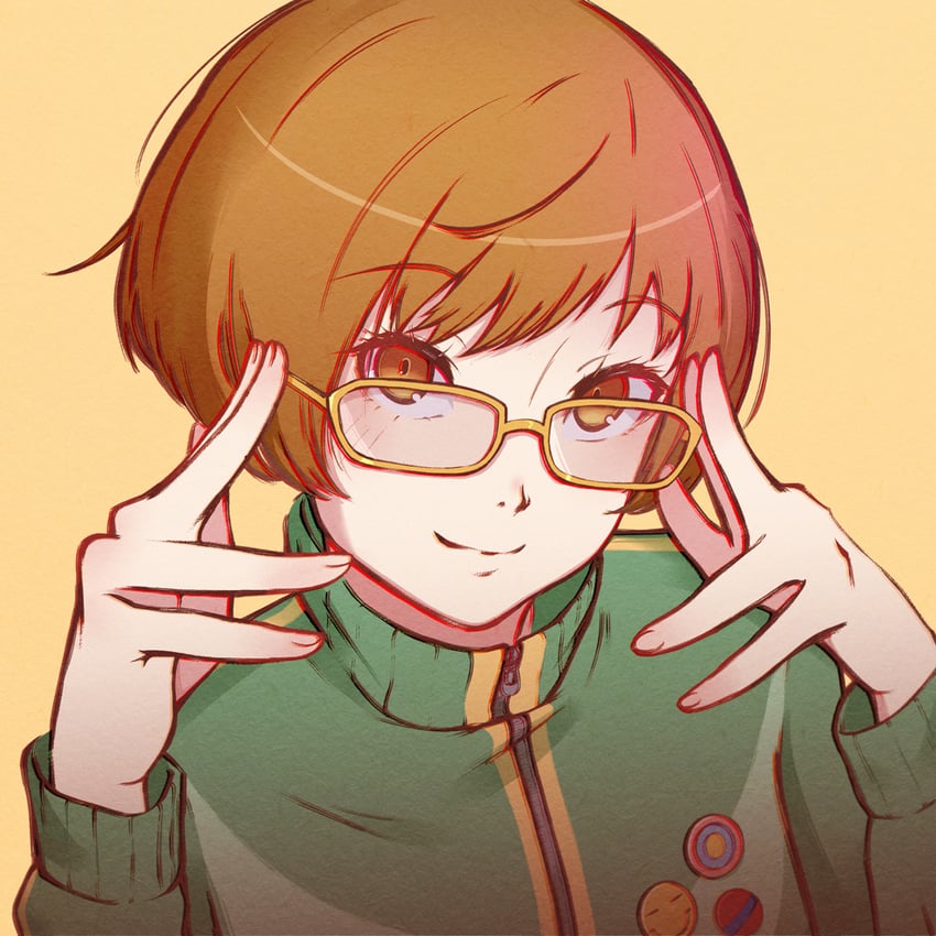 satonaka chie (persona and 1 more) drawn by monokarumaru