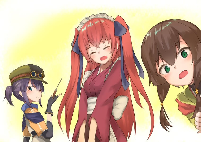 jouizumi masamune, nanaka, and yayoi (tenka hyakken) drawn by azu_ankoowl