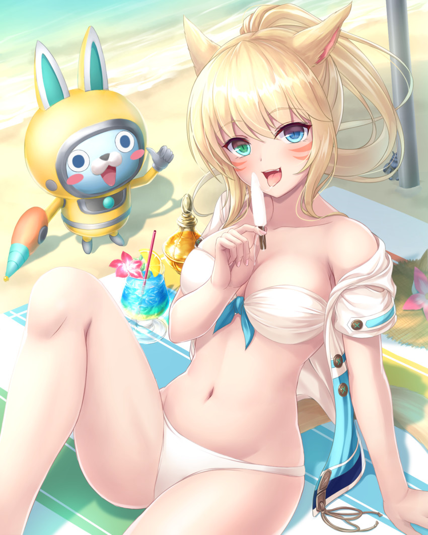 warrior of light and usapyon (final fantasy and 2 more) drawn by mutsuba_fumi