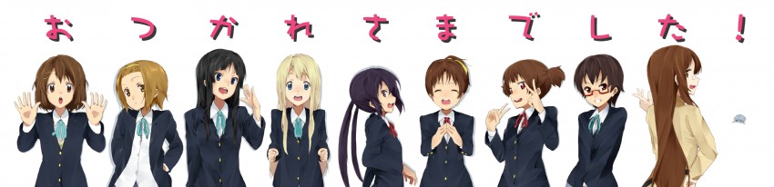 akiyama mio, nakano azusa, hirasawa yui, tainaka ritsu, kotobuki tsumugi, and 5 more (k-on!) drawn by nishiuri_warito