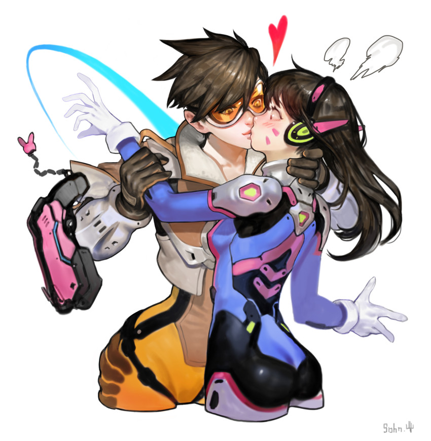 d.va and tracer (overwatch and 1 more) drawn by sohn_woohyoung
