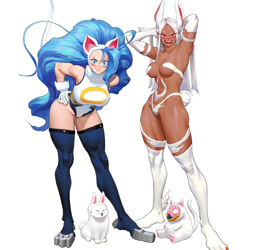 mirko, felicia, and noumu (boku no hero academia and 1 more) drawn by wonbin_lee