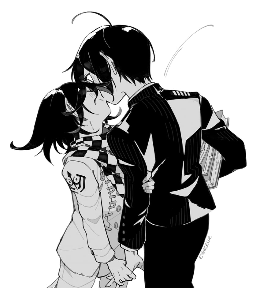oma kokichi and saihara shuichi (danganronpa and 1 more) drawn by evercelle