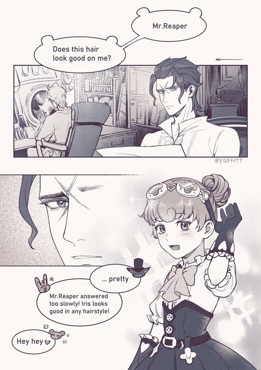 barok van zieks, herlock sholmes, and iris wilson (ace attorney and 1 more) drawn by kaze_(yznyttdgs)