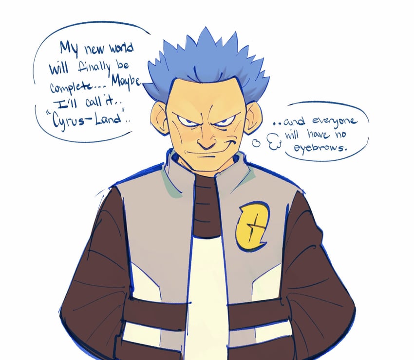 cyrus (pokemon and 1 more) drawn by lynn_(daisiloou)