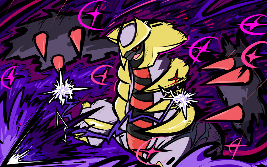 giratina (pokemon) drawn by ishmam