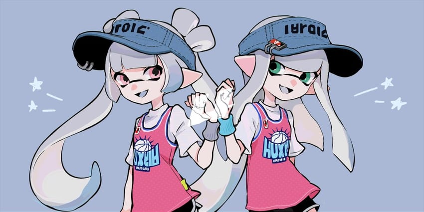 inkling player character and inkling girl (splatoon) drawn by imaikuy0