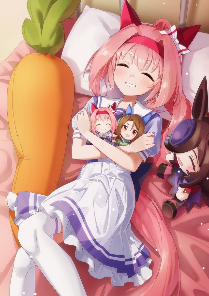 rice shower, king halo, and haru urara (umamusume) drawn by freely2327