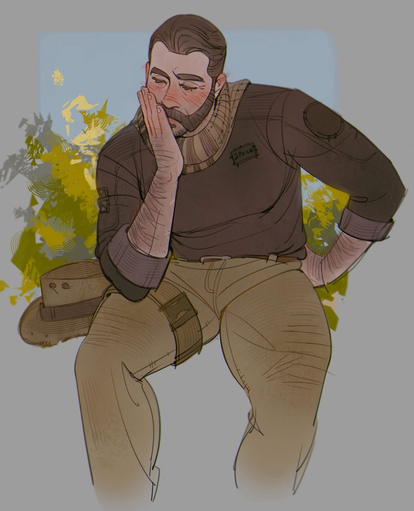 captain price (call of duty and 1 more) drawn by sasha_shkret