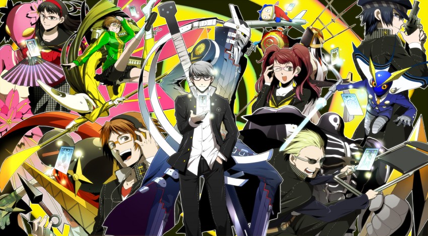 narukami yu, shirogane naoto, satonaka chie, kujikawa rise, amagi yukiko, and 10 more (persona and 1 more) drawn by miyamayomema