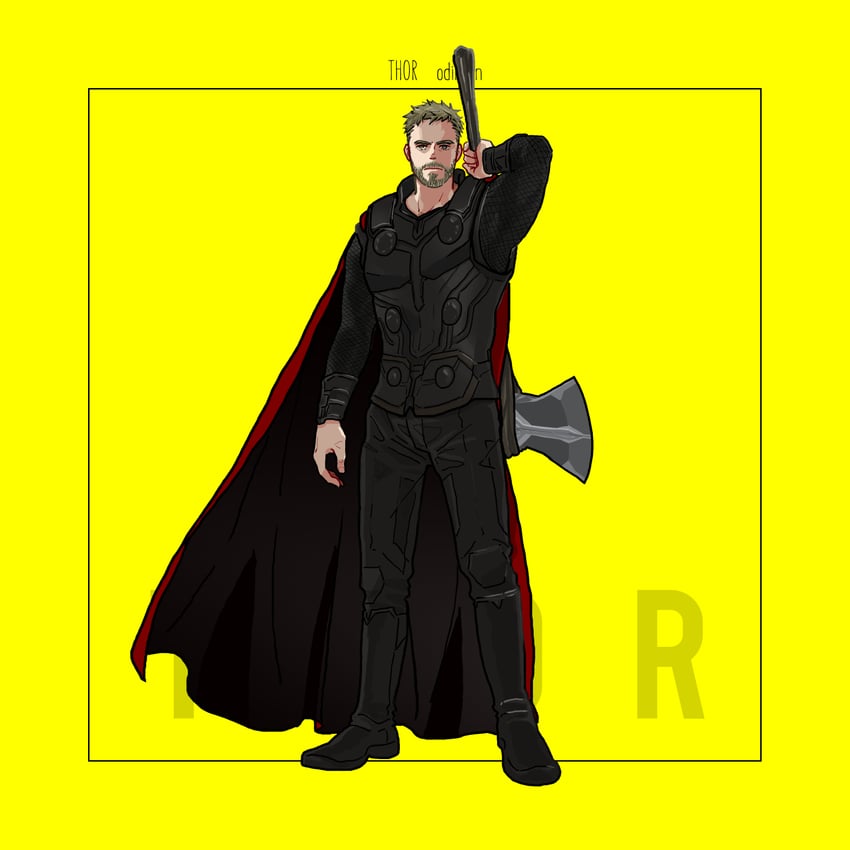 thor (marvel and 4 more) drawn by mochishio
