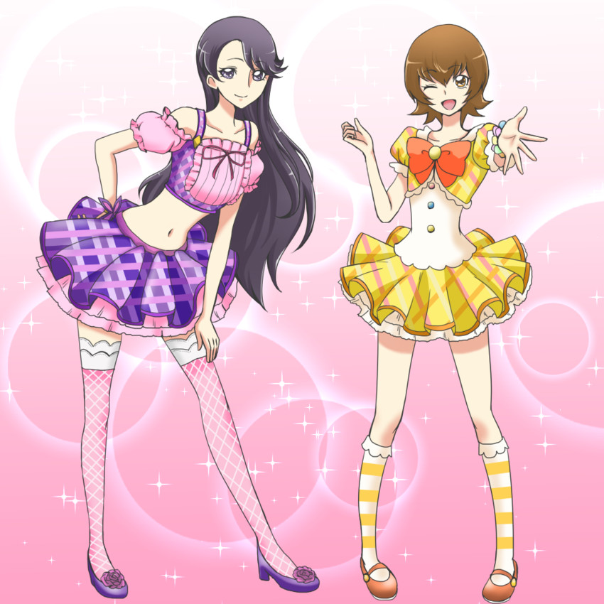 tsukikage yuri, myoudouin itsuki, shibuki ran, and arisugawa otome (precure and 2 more) drawn by tsukikage_oyama