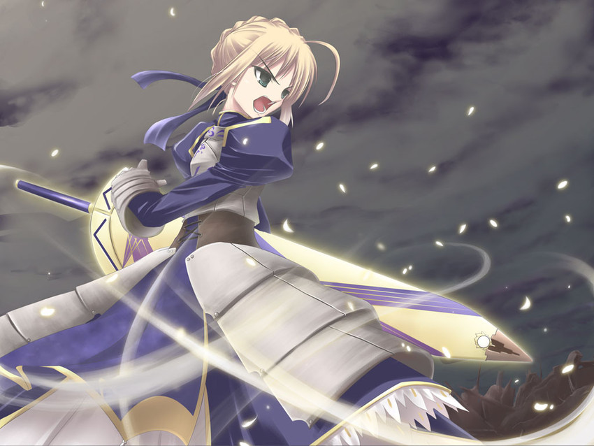 artoria pendragon and saber (fate and 1 more) drawn by satomi_(black_scarecrow)