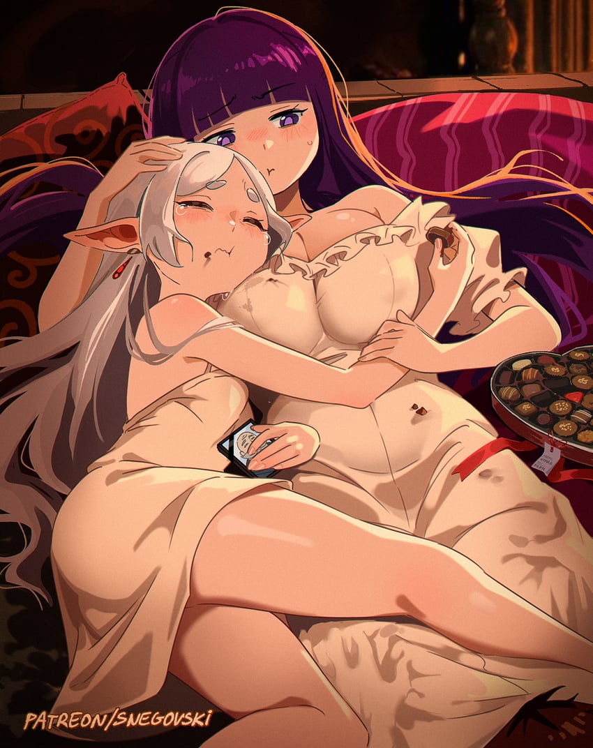 frieren, fern, and himmel (sousou no frieren) drawn by snegovski