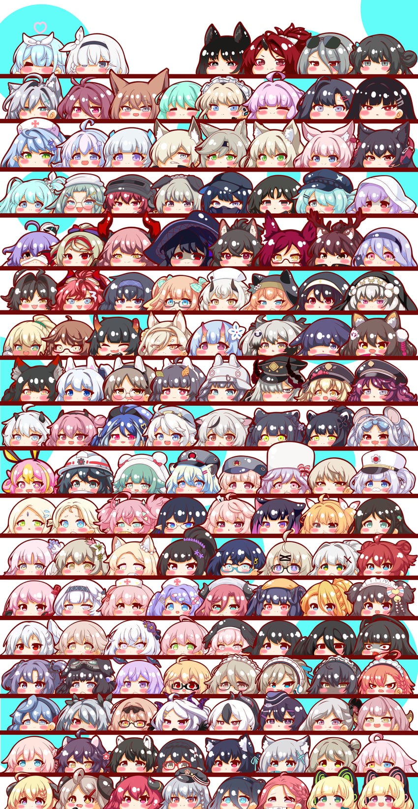 hatsune miku, yuuka, asuna, hina, shiroko, and 135 more (blue archive and 1 more) drawn by kurukurumagical