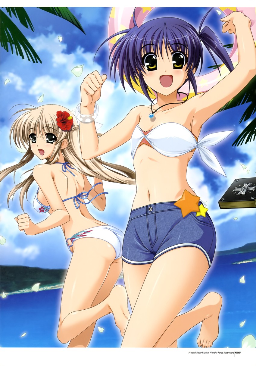 lily-strosek, isis egret, and bible of silver cross (lyrical nanoha and 2 more) drawn by higa_yukari