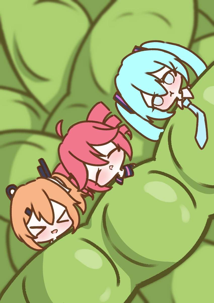 hatsune miku, kasane teto, and adachi rei (vocaloid and 2 more) drawn by cott_(cott_5)