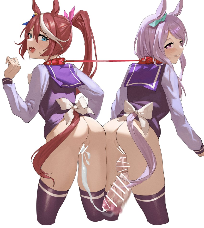 mejiro mcqueen and tokai teio (umamusume) drawn by feipin_zhanshi