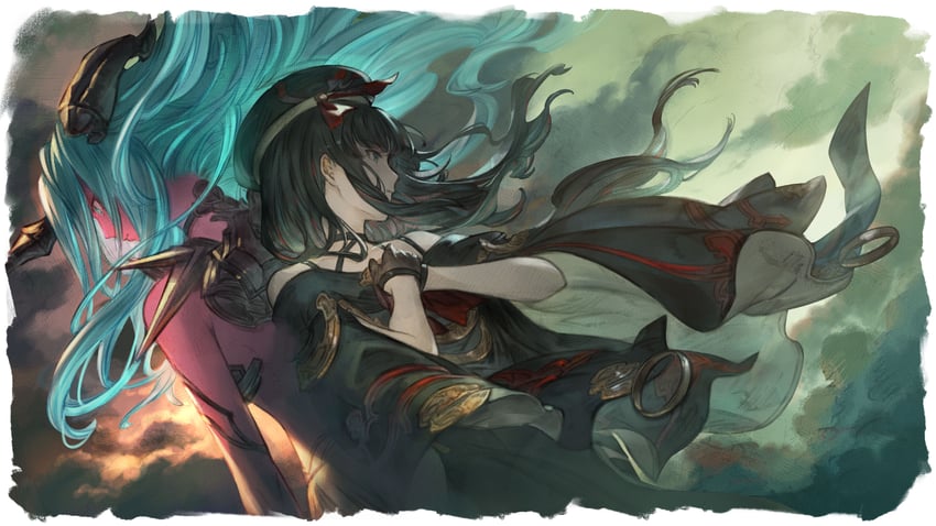 versusia and rein (granblue fantasy and 1 more) drawn by minaba_hideo