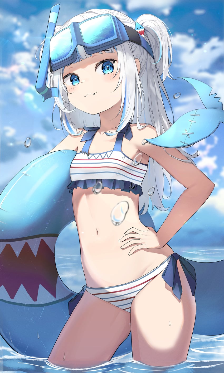 gawr gura (hololive and 1 more) drawn by three_twosix