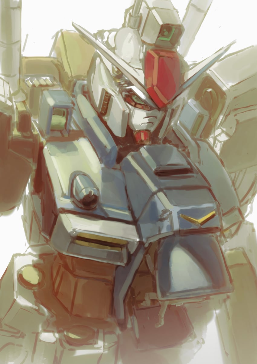 gundam gp-01 zephyranthes (gundam and 1 more) drawn by dora_waku2