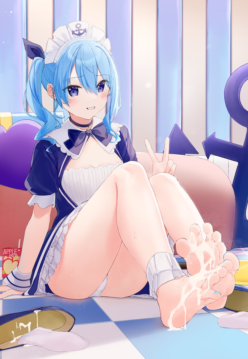 hoshimachi suisei and minato aqua (hololive) drawn by kou_futoshi