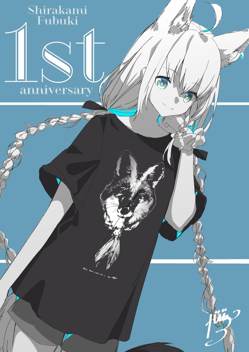 shirakami fubuki (hololive) drawn by gezerun