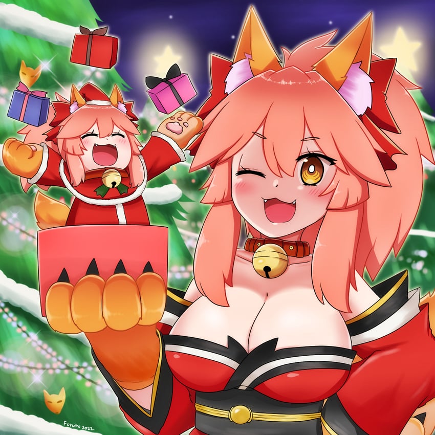 tamamo and tamamo cat (fate and 1 more) drawn by keita_naruzawa