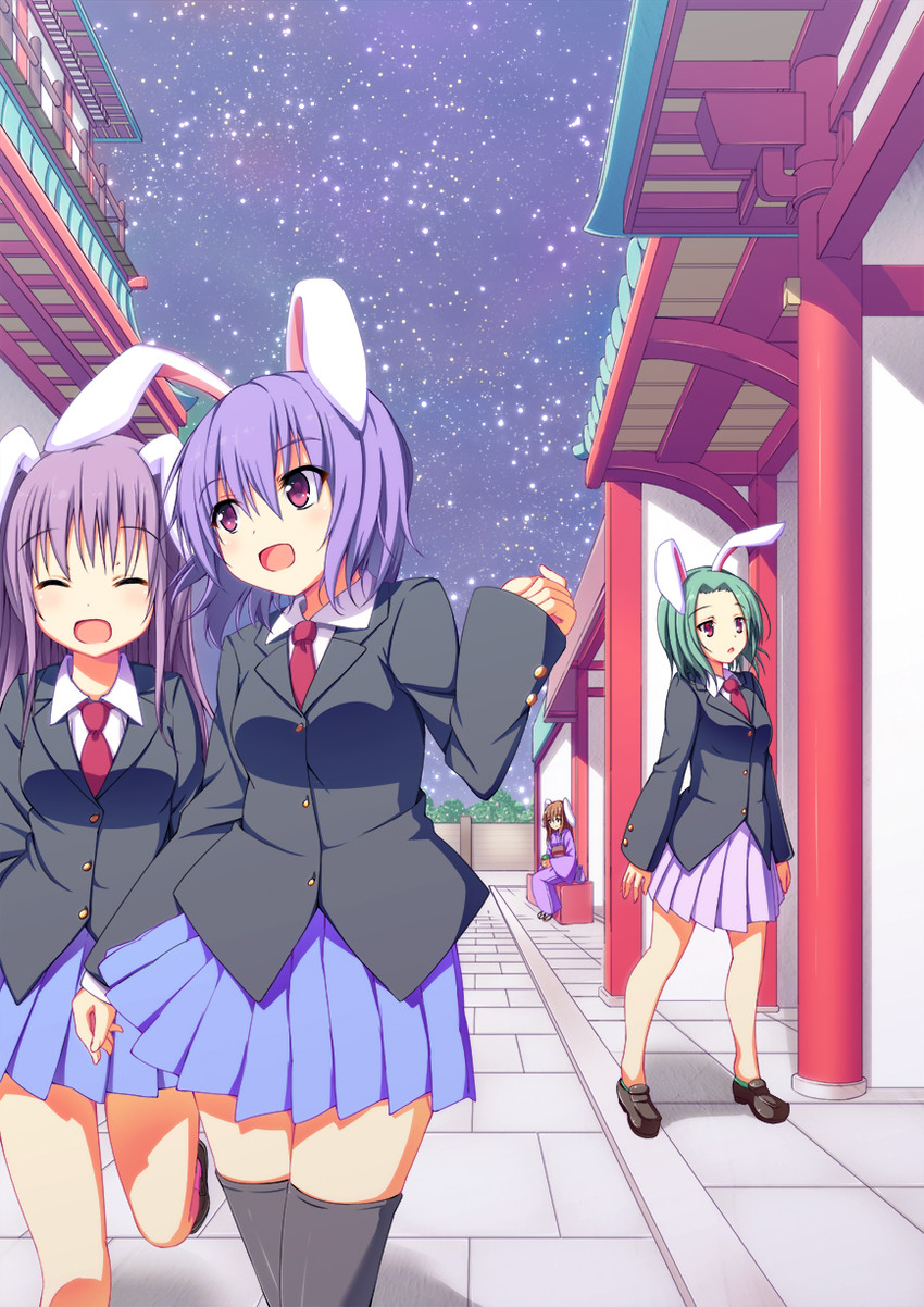 reisen udongein inaba, reisen, and moon rabbit extra (touhou) drawn by shefu