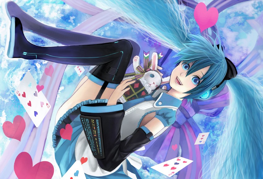 hatsune miku (vocaloid and 1 more) drawn by kari_kenji