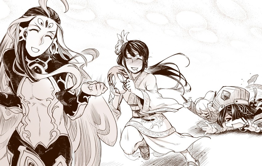 xu fu, shi huang di, and jing ke (fate and 1 more) drawn by toritora