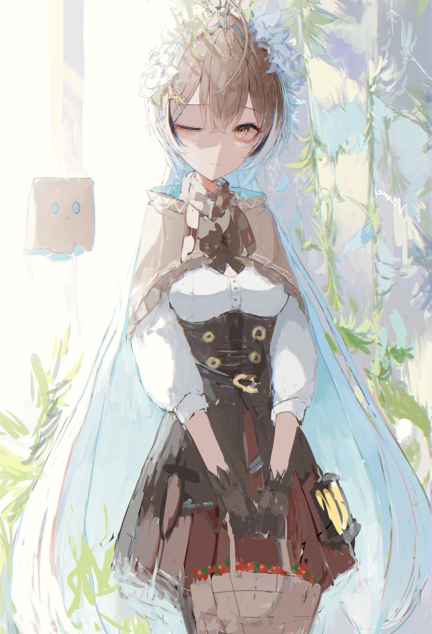 nanashi mumei and friend (hololive and 1 more) drawn by hurybone