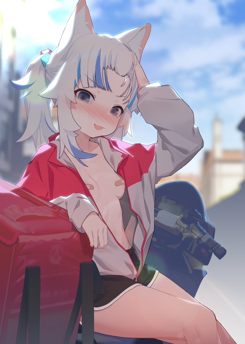 gawr gura (hololive and 1 more) drawn by ahedtra