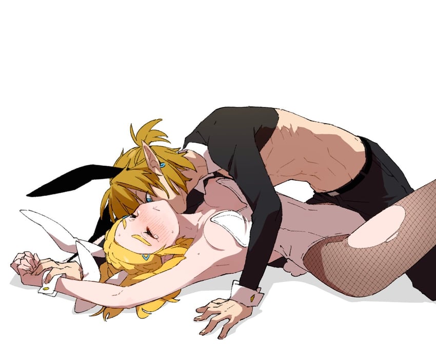 link and princess zelda (the legend of zelda and 1 more) drawn by koi_(nisikicoi)