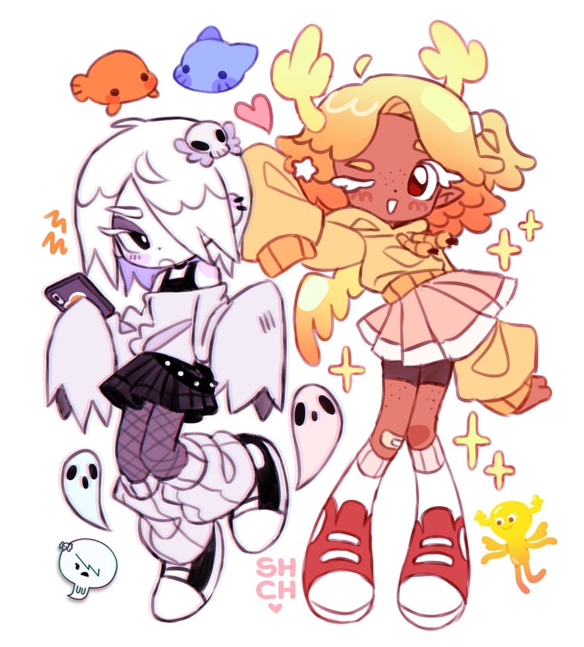gumball watterson, darwin watterson, penny fitzgerald, and carrie krueger (the amazing world of gumball) drawn by sharpycharot