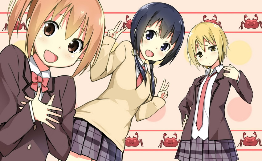 uehara ayuko, iwasawa saki, and amaya kanaka (aiura) drawn by sky-freedom